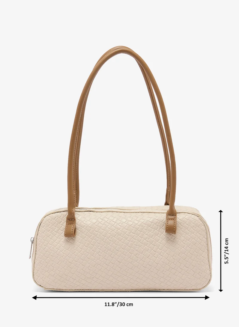 GLAMOROUS  Raffia Faux Leather Shoulder Bag for Women | Best Price UAE